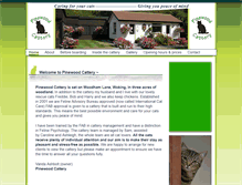 Tablet Screenshot of pinewood-cattery.co.uk